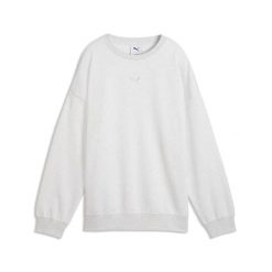 Damska bluza oversize z okrągłym dekoltem Essentials PUMA. Szare bluzy Puma, na jesień, xl, bez wzorów, z bawełny, bez kaptura. Za 229.00 zł.