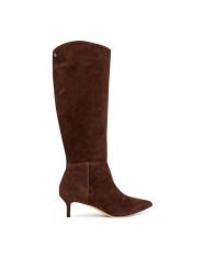 LAUREN RALPH LAUREN Kozaki 802967811004 Brązowy. Brązowe kozaki Lauren Ralph Lauren, ze skóry, bez obcasa, na słupku, bez zapięcia. Za 1,199.00 zł.
