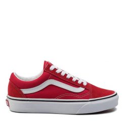 Tenisówki Vans. Czerwone trampki Vans, bez wzorów, bez zapięcia. Za 219.99 zł.