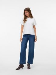 Vero Moda Dżinsy - Comfort fit - w kolorze granatowym rozmiar: W26/L30. Niebieskie jeansy Vero Moda, l, bez wzorów, z podwyższonym stanem. Za 104.99 zł.