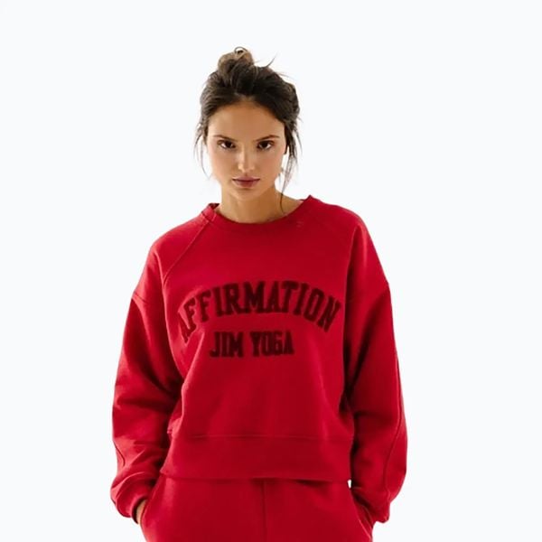 Bluza polarowa damska JoyInMe Classic Pullover. Czerwone bluzy Joy in me, bez wzorów, z bawełny, bez kaptura. Za 479.99 zł.