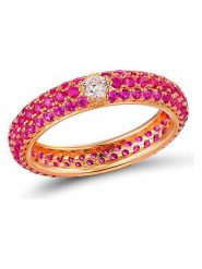 Les Favorites Pozłacany pierścionek z cyrkoniami rozmiar: 56. Różowe pierścionki Les Favorites, z cyrkonią, pozłacane. Za 82.99 zł.