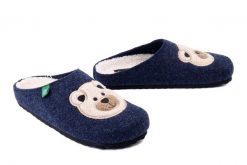 DR. BRINKMANN 320262-05 blau, kapcie damskie. Niebieskie obuwie domowe Dr. Brinkmann, bez wzorów, bez zapięcia. Za 157.17 zł.