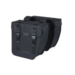 Poliestrowa wodoodporna torba rowerowa z elementami odblaskowymi tour xl Basil. Czarne torby na laptopa BASIL, bez wzorów, z materiału, duże. Za 289.99 zł.