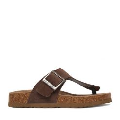 Japonki G-Star Raw. Brązowe klapki G-Star Raw, bez wzorów, bez obcasa. Za 159.99 zł.