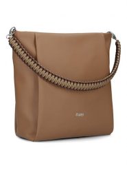 Zwei Torebka w kolorze jasnobrązowym - 31 x 30 x 12 cm rozmiar: onesize. Brązowe torby na ramię Zwei, bez wzorów, z materiału, na ramię, bez dodatków. Za 171.68 zł.