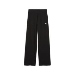 Damskie prążkowane spodnie ESS ELEVATED z wysokim stanem o prostym kroju PUMA. Czarne spodnie dresowe Puma, l, bez wzorów, prążkowane, z podwyższonym stanem. Za 191.00 zł.