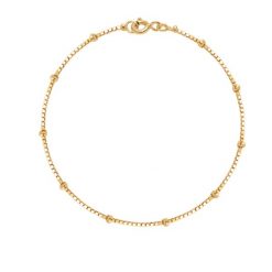 Bransoletka łańcuszek supełki 17 cm pozłacana. Żółte bransoletki Lilou, pozłacane. Za 79.00 zł.