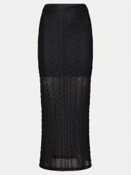 Gina Tricot Spódnica midi 21596 Czarny Regular Fit. Czarne spódnice Gina Tricot, s, bez wzorów, z syntetyku, midi. Za 99.99 zł.