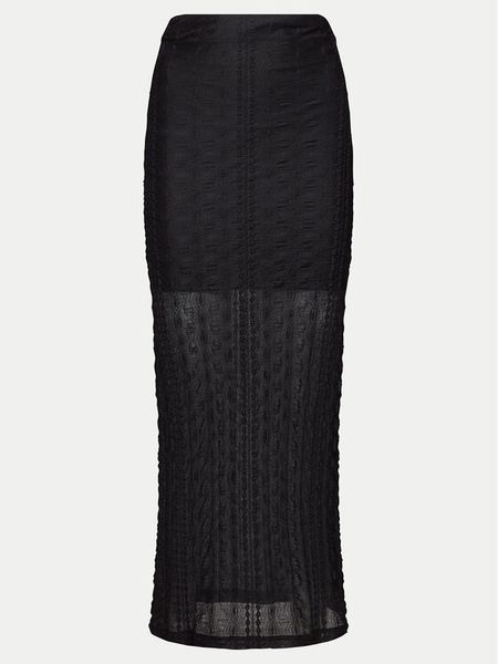 Gina Tricot Spódnica midi 21596 Czarny Regular Fit. Czarne spódnice Gina Tricot, s, bez wzorów, z syntetyku, midi. Za 89.99 zł.