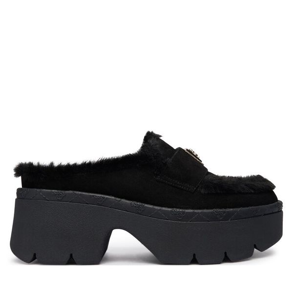 Klapki Guess. Czarne klapki Guess, z aplikacjami, bez obcasa. Za 509.99 zł.