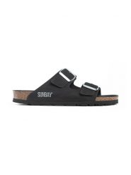 Sunbay Klapki "Trefle" w kolorze czarnym rozmiar: 39. Czarne klapki Sunbay, bez wzorów, z otwartym noskiem, bez obcasa. Za 144.95 zł.