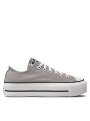 Converse Trampki Chuck Taylor All Star Lift Platform Ox A07573C Szary. Szare trampki Converse, bez wzorów, z materiału, bez zapięcia. Za 399.99 zł.