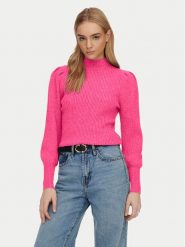 ONLY Sweter Katia 15232494 Różowy Regular Fit. Czerwone swetry Only, l, bez wzorów, z syntetyku, bez ramiączek. Za 49.99 zł.