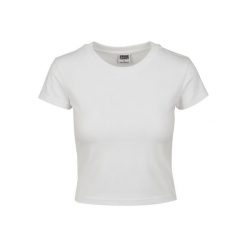 Koszulka court damska stretch Koszulka Urban Classics GT. Białe bluzki Urban Classics, bez wzorów, bez kołnierzyka, bez ramiączek. W wyprzedaży za 44.50 zł.