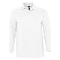 Koszulka Polo Z Długim Rękawem Dla Dorosłych Unisex Winter II. Białe bluzki SOL'S, l, bez wzorów, casualowe, bez kołnierzyka, bez ramiączek. Za 102.99 zł.