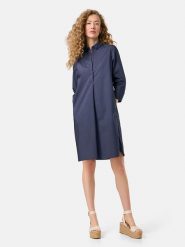 Gerry Weber Sukienka w kolorze granatowym rozmiar: 40. Niebieskie sukienki Gerry Weber, bez wzorów, z bawełny, bez kołnierzyka, bez ramiączek, midi. Za 192.79 zł.