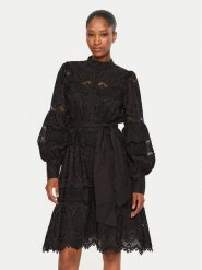 Bruuns Bazaar Sukienka codzienna Chanella BBW4159 Czarny Loose Fit. Czarne sukienki Bruuns Bazaar, na co dzień, bez wzorów, z bawełny, bez kołnierzyka, bez ramiączek, proste. Za 849.99 zł.