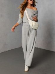 Milan Kiss 2-częściowy zestaw w kolorze szarym rozmiar: S. Szare spodnie materiałowe Milan Kiss, na co dzień, s, bez wzorów, z materiału. Za 217.53 zł.