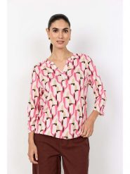 Soyaconcept Bluzka "Felicity" w kolorze beżowo-jasnoróżowym rozmiar: XXL. Różowe bluzki Soyaconcept, xxl, bez wzorów, z bawełny, bez kołnierzyka, bez ramiączek. Za 87.61 zł.