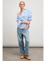Blue Fire Dżinsy "Zoe" - Barrell fit - w kolorze błękitnym rozmiar: W33/L29. Niebieskie jeansy Blue Fire, l, z aplikacjami. Za 174.95 zł.