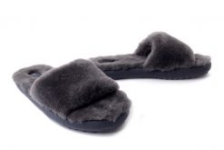 EMU AUSTRALIA W13088 Mckay charcoal/anthracite, kapcie damskie. Szare obuwie domowe EMU Australia, bez wzorów, z wełny, bez zapięcia. Za 299.90 zł.