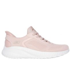 Buty sportowe sneakersy damskie Skechers Bobs Squad. Czerwone obuwie sportowe Skechers, bez zapięcia. Za 289.49 zł.
