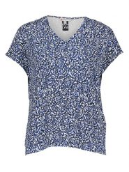 Street One Koszulka w kolorze niebieskim rozmiar: 34. Niebieskie bluzki Street One, bez wzorów, z materiału, street, bez kołnierzyka, bez ramiączek. Za 41.98 zł.