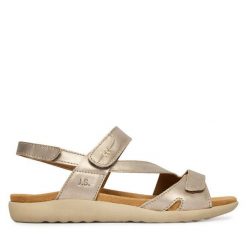 Sandały Josef Seibel. Żółte sandały Josef Seibel, bez wzorów, bez obcasa, na płaskiej podeszwie, bez zapięcia. Za 429.99 zł.