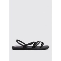 Sandały damskie Ipanema 27135AV559. Czarne sandały Ipanema, bez wzorów, z materiału, sportowe, bez obcasa, bez zapięcia. Za 89.99 zł.