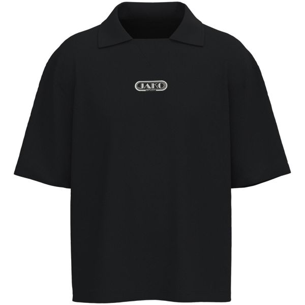 Polo Jako Wardrobe. Czarne koszulki polo JAKO, l, bez wzorów, z bawełny, bez kołnierzyka, bez ramiączek. Za 133.45 zł.