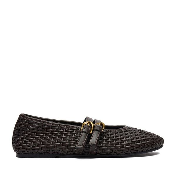 Baleriny JENNY. Brązowe baleriny Jenny, bez wzorów, bez obcasa. Za 139.99 zł.