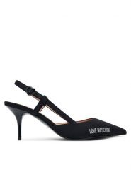 LOVE MOSCHINO Szpilki JA10267G1NIMX00040 Czarny. Czarne szpilki Love Moschino, bez wzorów, z materiału, bez obcasa, na szpilce, bez zapięcia. Za 819.99 zł.
