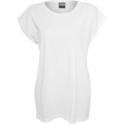 Koszulka Damska Z Rozszerzonym Ramieniem. Białe bluzki Urban Classics, xl, bez wzorów, sportowe, bez kołnierzyka, bez ramiączek. Za 48.99 zł.