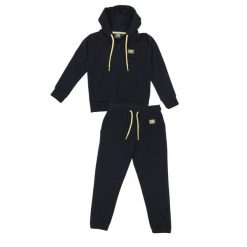 Bluza z bawełna z kaptur na co dzień na siłownię. Czarne bluzy LEONE 1947 APPAREL, l, bez wzorów, z bawełny, bez kaptura. W wyprzedaży za 162.09 zł.