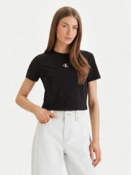 Calvin Klein Jeans T-Shirt LV047AB213 Czarny Regular Fit. Czarne t-shirty Calvin Klein Jeans, xl, bez wzorów, z bawełny, bez kołnierzyka, bez ramiączek. Za 209.99 zł.