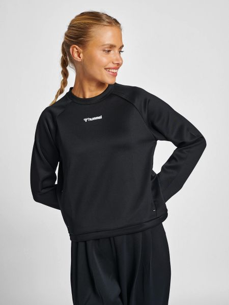 Damska krótka bluza Hummel mt Kalu. Czarne bluzy Hummel, xl, bez wzorów, z elastanu, bez kaptura. Za 151.50 zł.