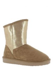 ISLAND BOOT Botki zimowe w kolorze jasnobrązowym rozmiar: 40. Brązowe botki Island Boot, na zimę, bez wzorów, z materiału, bez obcasa, na platformie, bez zapięcia. Za 130.99 zł.