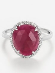 DIAMANTA Złoty pierścionek "Bermudes Nouvelles" z rubinem rozmiar: 52. Czerwone pierścionki DIAMANTA, z rubinem, złote. Za 2,000.99 zł.