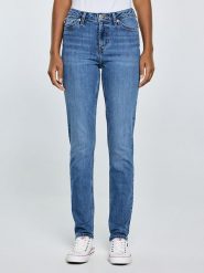 BIG STAR Dżinsy - Slim fit - w kolorze niebieskim rozmiar: W27/L32. Niebieskie jeansy Big Star, l, z aplikacjami, z podwyższonym stanem. Za 179.99 zł.