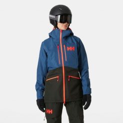 Damska kurtka narciarska Helly Hansen Elevation Infinity 3.0. Niebieskie kurtki narciarskie Helly Hansen, bez wzorów, bez kaptura, narciarskie. W wyprzedaży za 2,957.00 zł.