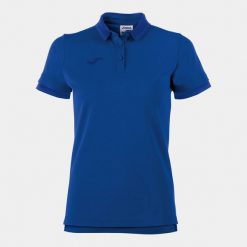 Koszulka polo do tenisa damska Joma Bali II. Niebieskie koszulki polo Joma, m, bez wzorów, bez kołnierzyka, bez ramiączek. W wyprzedaży za 150.50 zł.