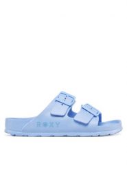 Roxy Klapki Kattie ARJL101228 Błękitny. Niebieskie klapki Roxy, bez wzorów, z syntetyku, bez obcasa. Za 129.99 zł.