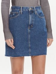 Tommy Jeans Spódnica jeansowa DW0DW17285 Niebieski Slim Fit. Niebieskie spódnice Tommy Jeans, bez wzorów, z bawełny. Za 199.99 zł.
