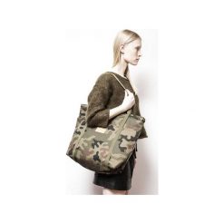 Wygodna Duża Torba na Ramię Khaki Moro Bawełna. Torby na laptopa Cadoaccessories. Za 99.00 zł.