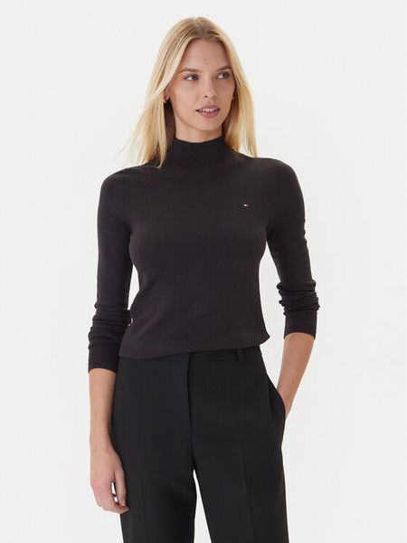 Tommy Hilfiger Sweter WW0WW47462 Czarny Regular Fit. Czarne swetry TOMMY HILFIGER, xl, bez wzorów, z syntetyku, bez ramiączek. Za 239.99 zł.