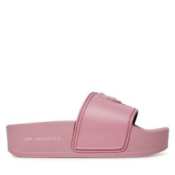 Klapki KARL LAGERFELD. Czerwone klapki KARL LAGERFELD, bez wzorów, bez obcasa. Za 349.99 zł.