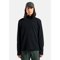 Bluza bez kaptura rozpinana Odlo Mid layer 1/2 zip ESSENTIAL THERMAL. Czarne bluzy Odlo, bez wzorów, bez kaptura. Za 339.99 zł.