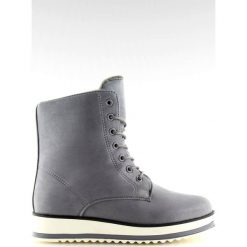 Botki sznurowane szare 6207 Grey. Szare botki ButyModne, na jesień, bez wzorów, bez obcasa, bez zapięcia. W wyprzedaży za 99.00 zł.