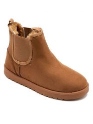 C'M Botki w kolorze karmelowym rozmiar: 38. Brązowe botki C'M, bez wzorów, z materiału, bez obcasa, bez zapięcia. Za 154.07 zł.